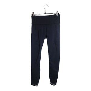Lululemon Pant Women 4 Black 25" Lace Athleisure Gym Leggings Crossfit Training